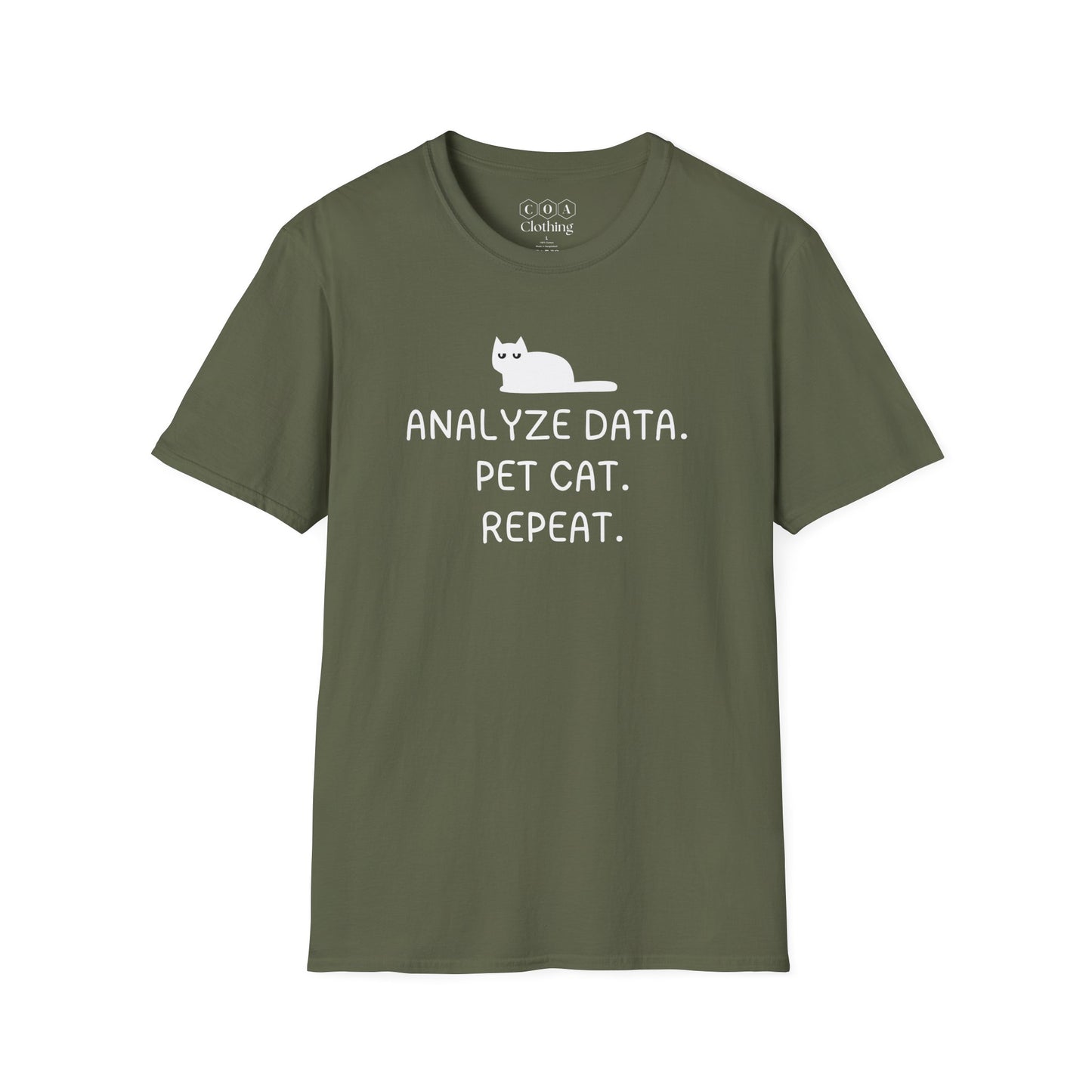 Analyze Data. Pet Cat. Repeat. T-shirt