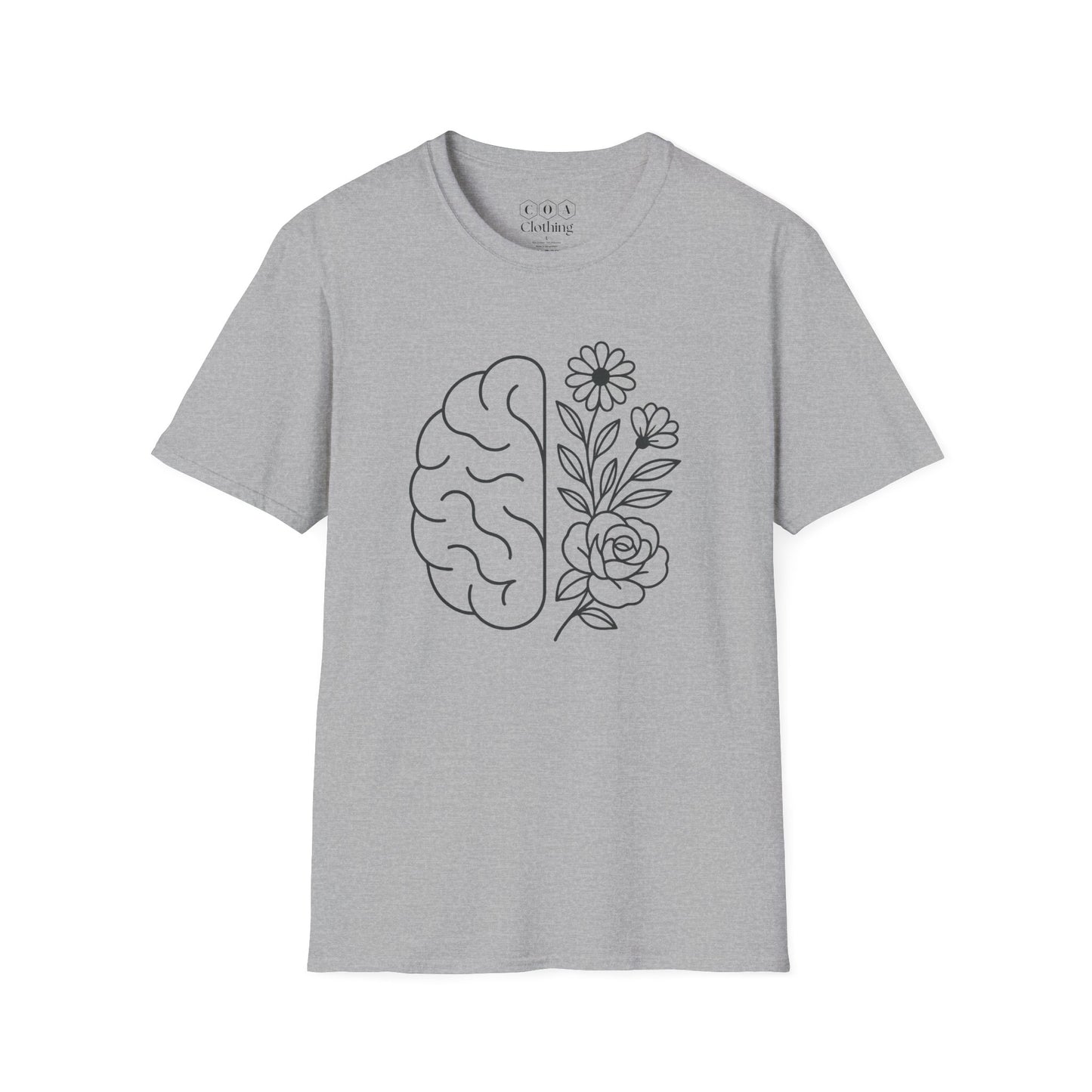 Minimalistic Brain and Flower T-shirt