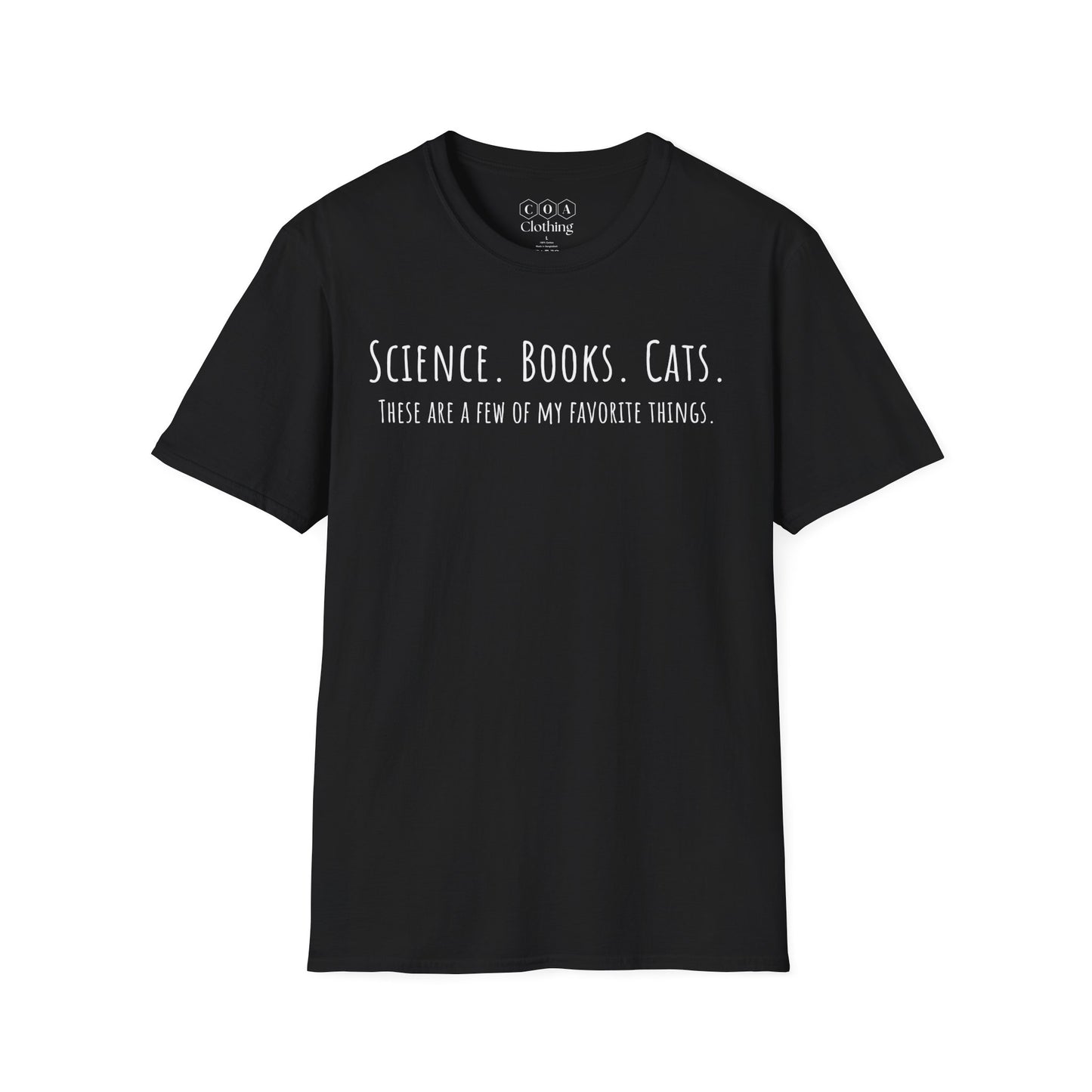 Science. Books. Cats. T-shirt