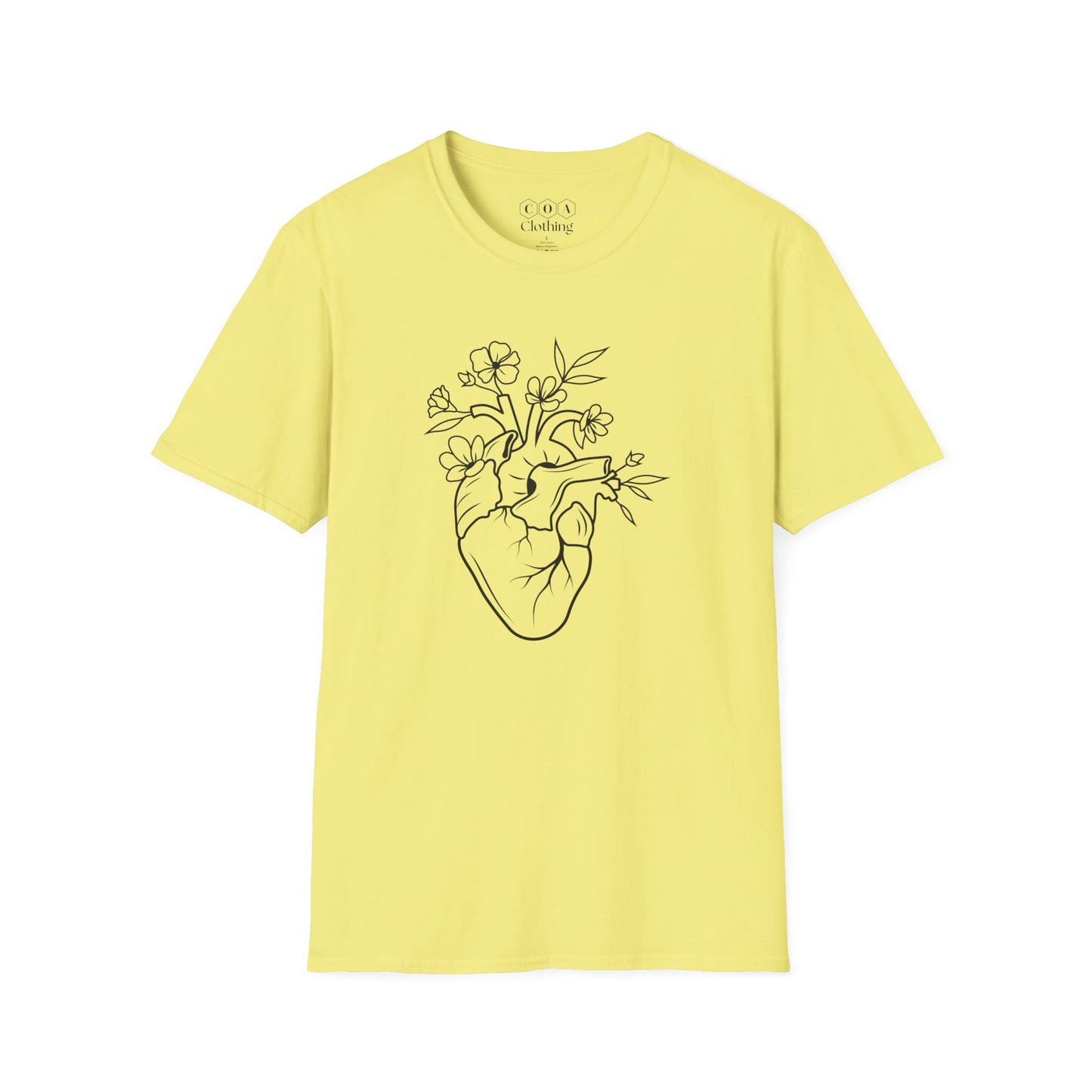 Minimalistic Heart and Flowers T-shirt