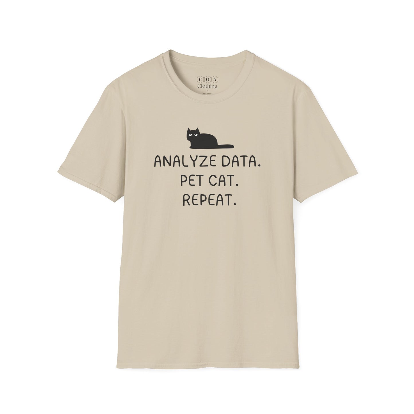 Analyze Data. Pet Cat. Repeat. T-shirt