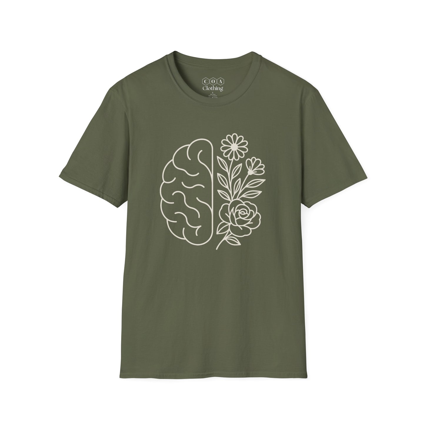Minimalistic Brain and Flower T-shirt