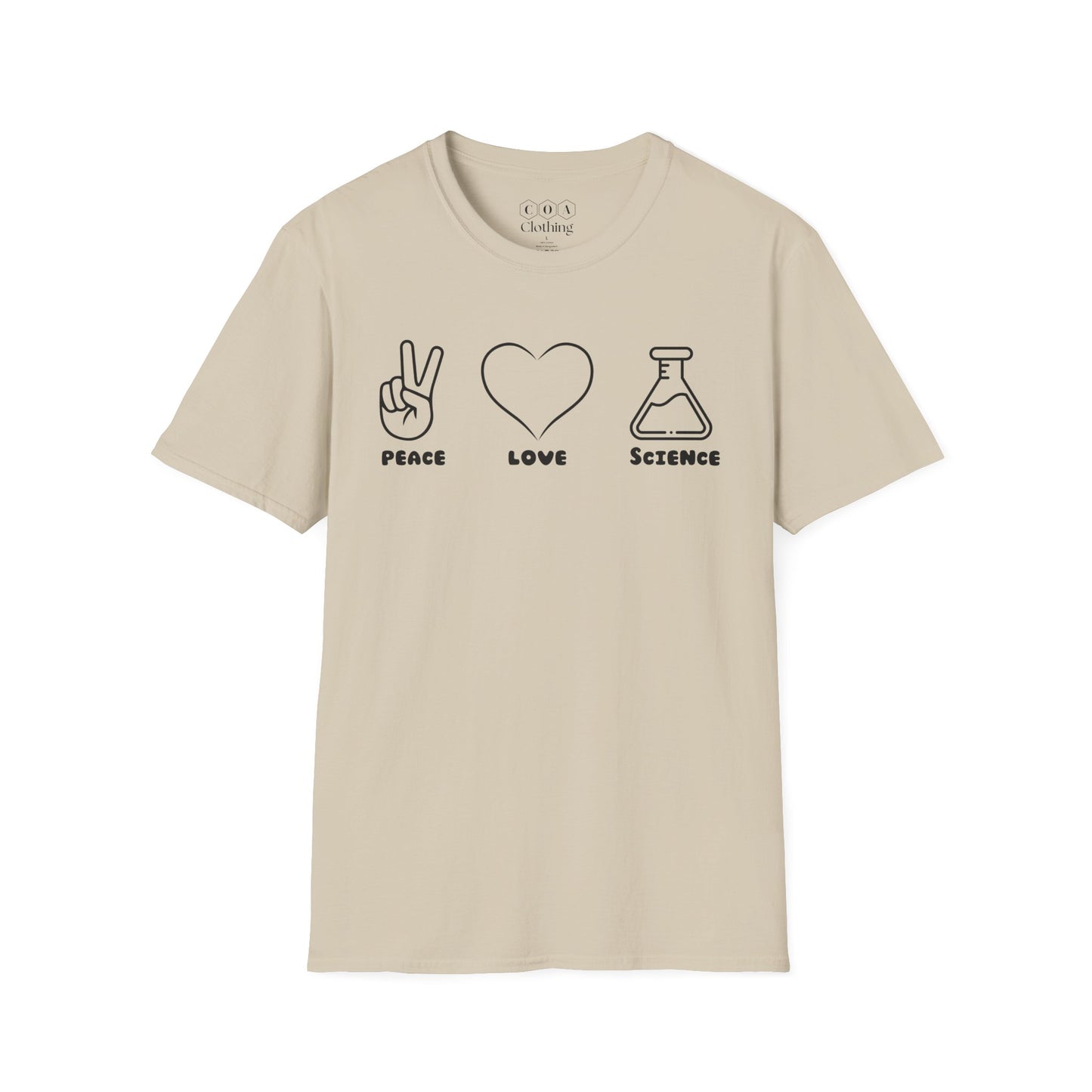 Peace Love Science T-shirt