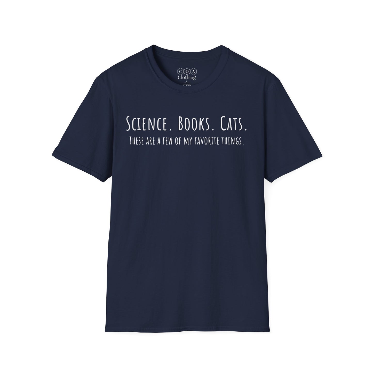 Science. Books. Cats. T-shirt