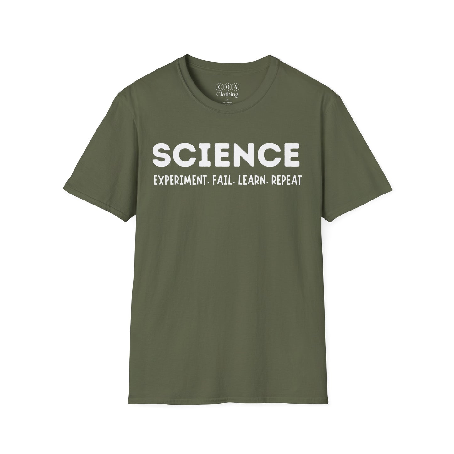 Science. Experiment. Fail. Learn. Repeat. T-shirt