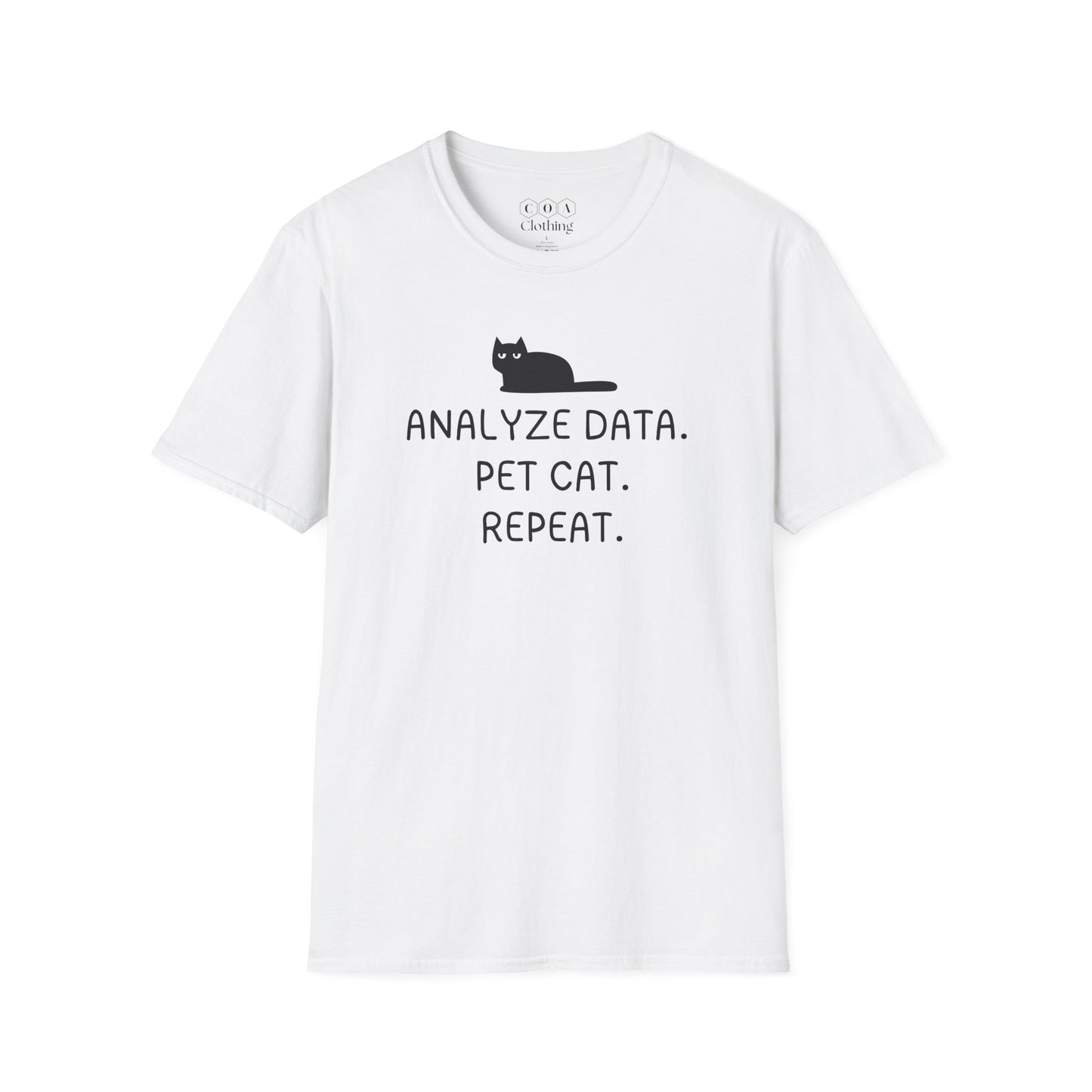 Analyze Data. Pet Cat. Repeat. T-shirt
