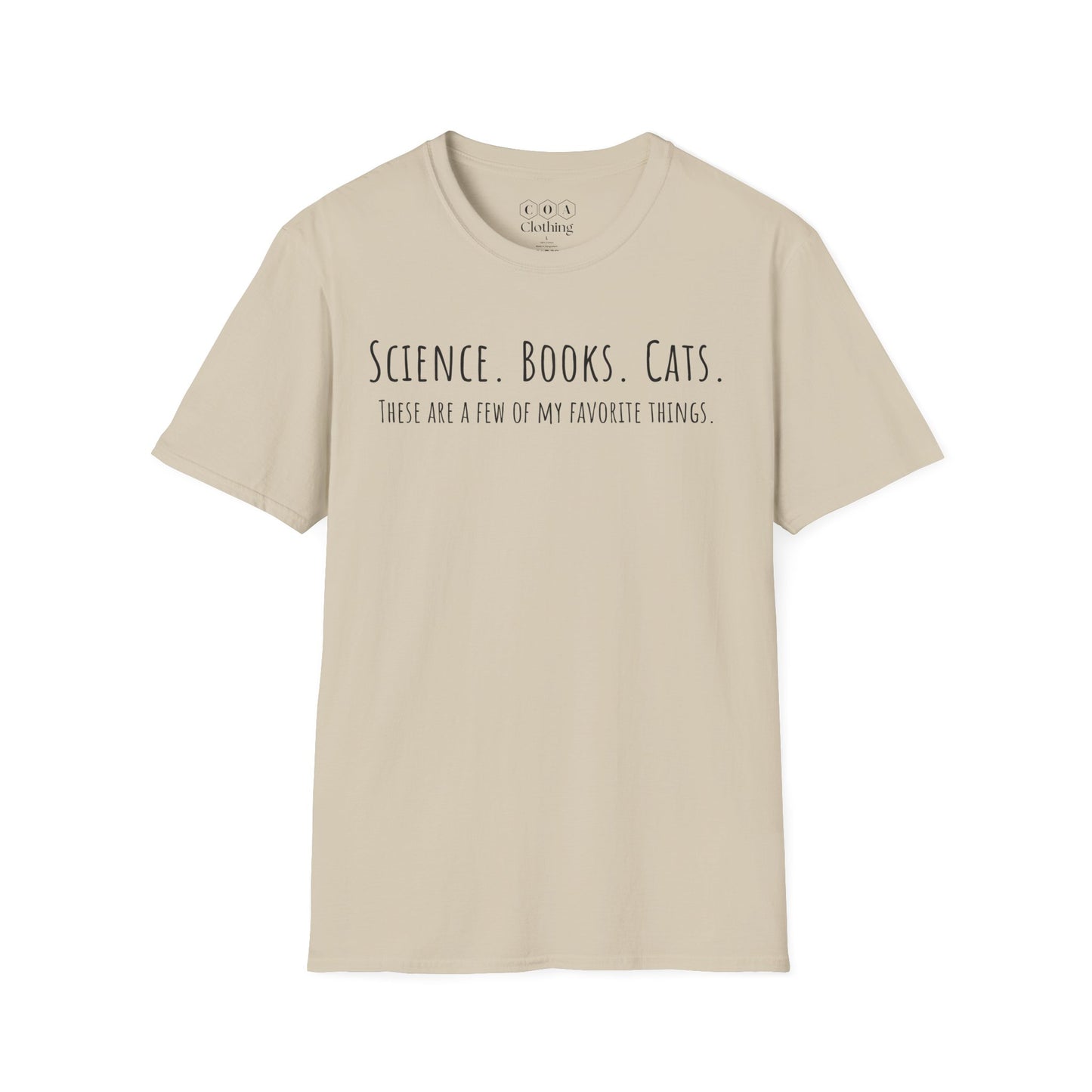 Science. Books. Cats. T-shirt