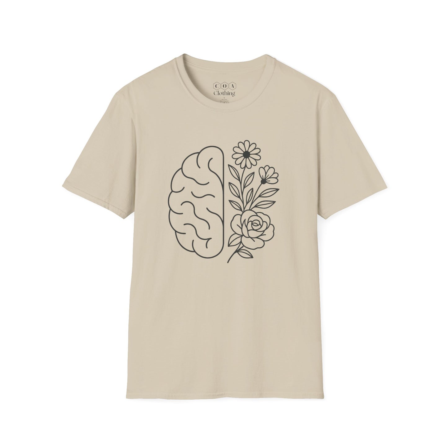 Minimalistic Brain and Flower T-shirt