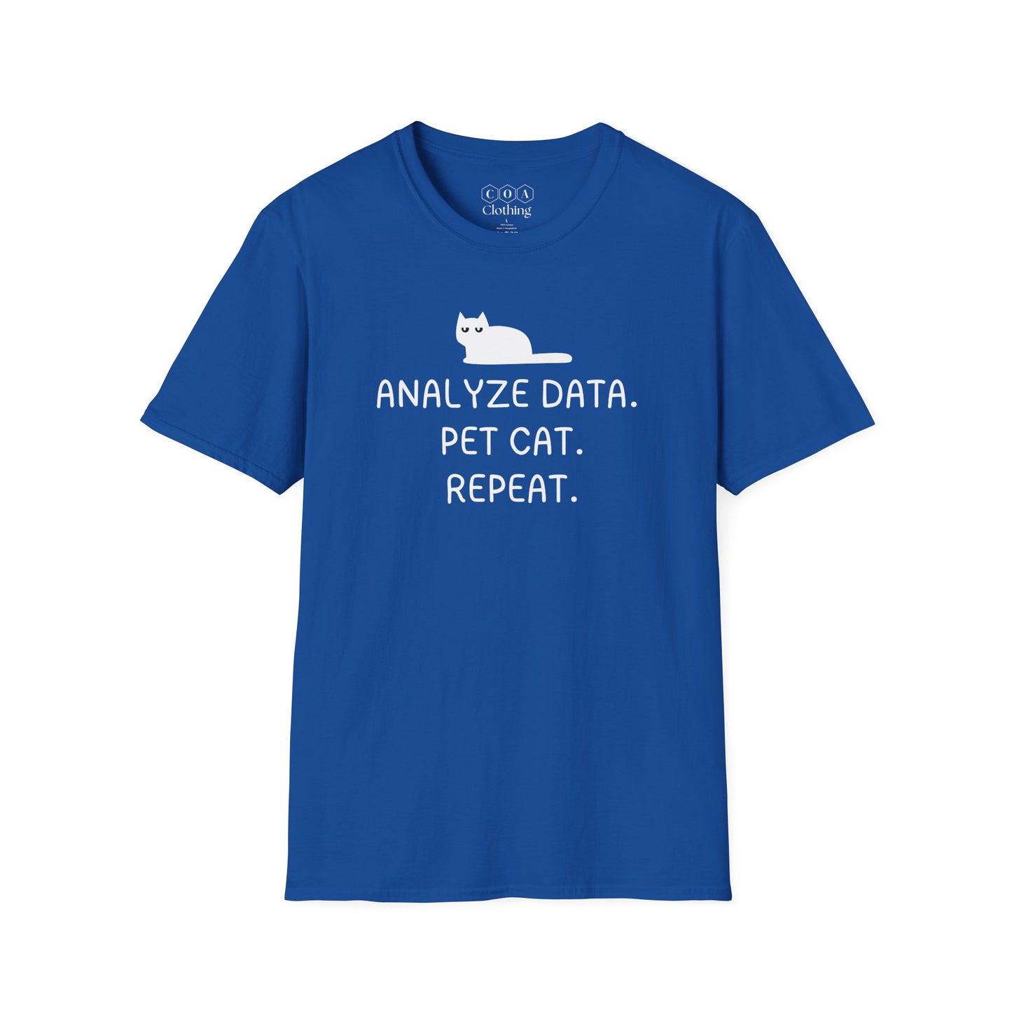 Analyze Data. Pet Cat. Repeat. T-shirt