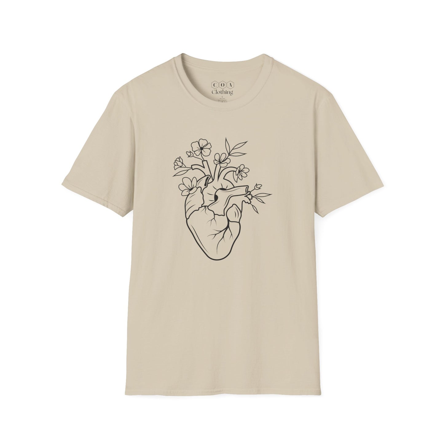 Minimalistic Heart and Flowers T-shirt