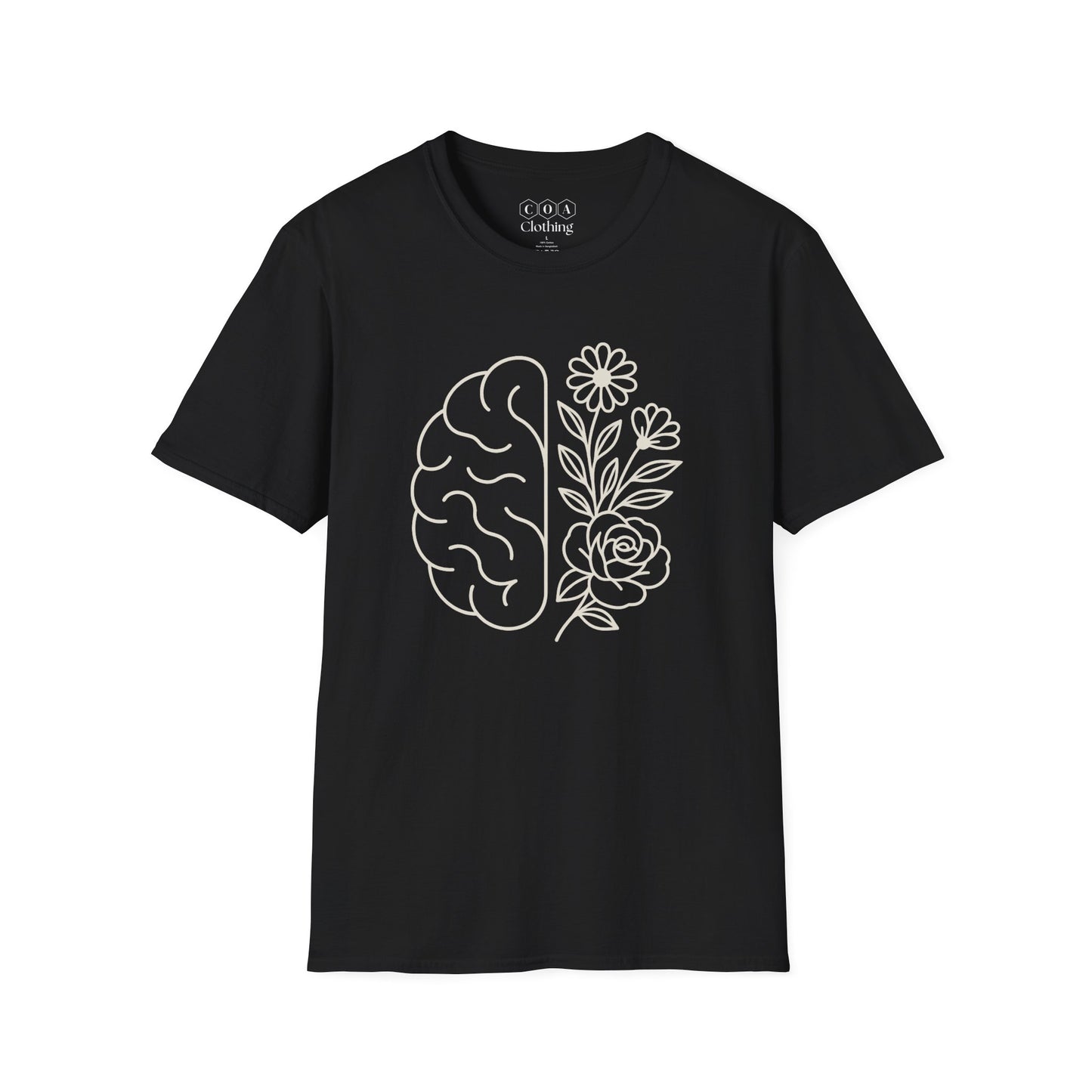 Minimalistic Brain and Flower T-shirt